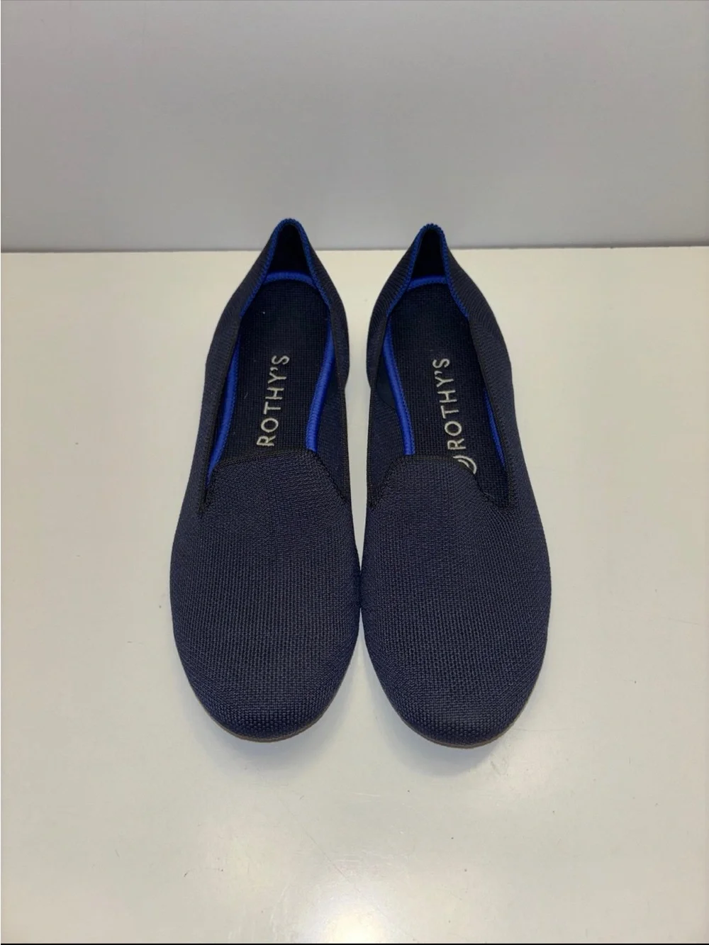 Rothy’s navy blue rounded toe loafers size 10